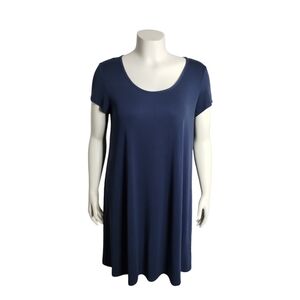 Ronni Nicole Womens Navy Modal Minimalist Capsule Lagenlook Beach Dress Size XL